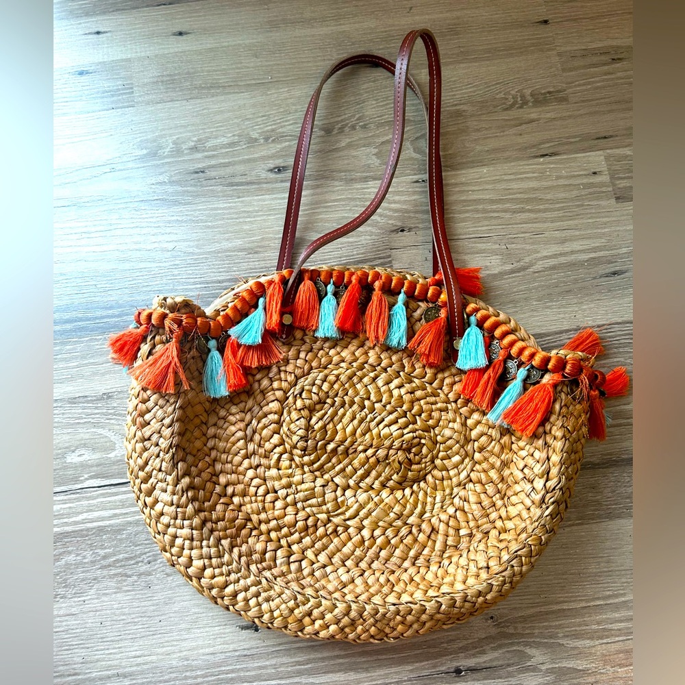 Sam Edleman Woven Tassel Tote Bag